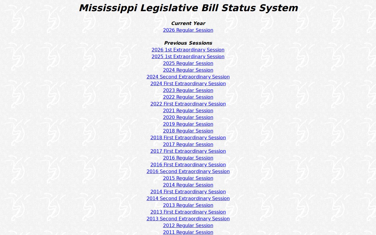 Wilkinson County civil docket Mississippi Legislature fee-source gateway