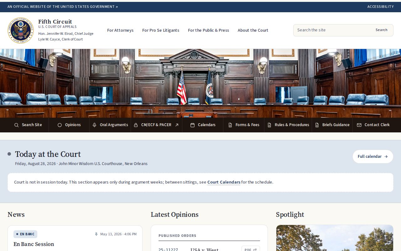 Wilkinson County court docket reference for Fifth Circuit appeals
